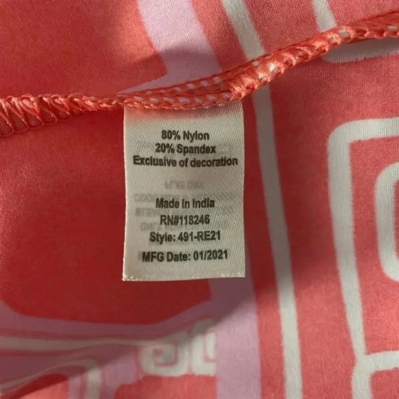 Cabana Life Coral Geo Tunic UPF 50+ Mini Coverup Dress Women Size L - Picture 8 of 8